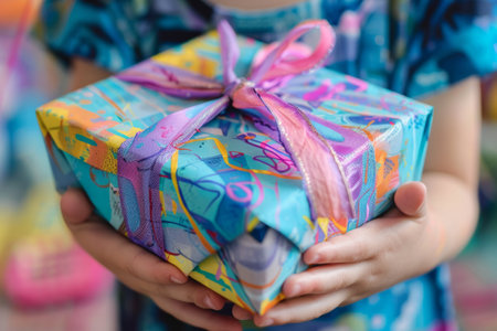 A handmade gift crafted by a child for their parents, a labor of love filled with creativity, thoughtfulness, and personal touches, presented with pride and excitement on Parents Day.の素材