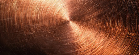 Modern metallic texture background with brushed copper finish and warm tones: Sleek and industrial, perfect for a modern and professional lookの素材