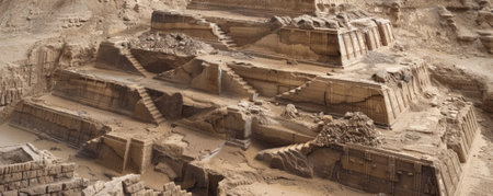 The ruins of the ancient city of Luxor in Egypt, Africaの素材