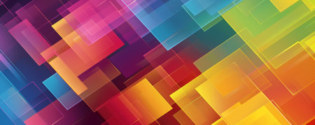 Colorful abstract background with squares. Vector illustration for your design.の素材