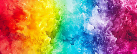 Colorful background with vibrant, tie-dye patterns in rainbow colors.の素材