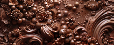 Chocolate background. Chocolate pattern. Chocolate background. Chocolate texture.の素材