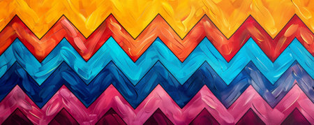 Seamless zigzag pattern. Colorful abstract background.の素材
