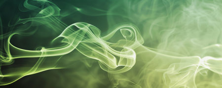 Smoke background. Colorful green and yellow smoke abstract background.の素材