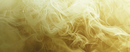 Smoke background with soft, butter yellow smoke drifting in the air.の素材