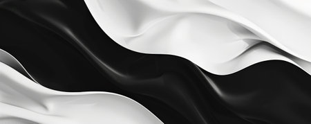 Minimalist black and white abstract background with sharp contrasts, clean lines, and smooth textures. The modern, sophisticated look adds an elegant, contemporary touch to any design elementの素材