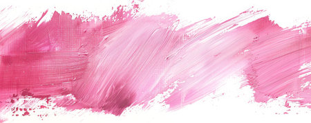 Blushing Pinks: Soft pink brush strokes on a white background, creating a delicate and romantic feel.の素材