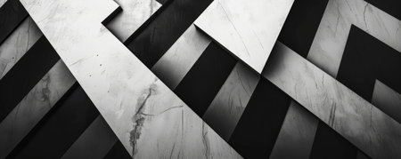 Design art background featuring a bold, graphic design with black and white contrast, sharp lines creating a striking visualの素材
