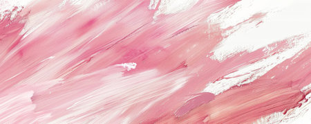 Gentle Pinks: Soft pink brush strokes on a white background, creating a gentle and calming feel.の素材
