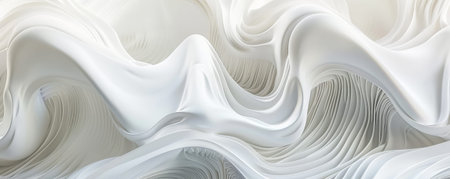 White Abstract Shapes: Abstract white shapes and lines on a white background, creating a modern and artistic look.の素材