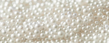 White Beaded Texture: Tiny white beads arranged in a delicate pattern, adding a tactile and elegant touch.の素材