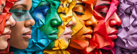 Pride LGBT background showing a collage of various pride flags, representing different identities within the LGBTQ+ communityの素材