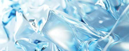 Futuristic glass background with transparent textures and subtle blue highlights: Clear and clean, creating a modern and sleek appearanceの素材