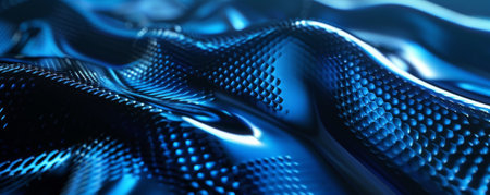 Futuristic matte blue background with subtle digital textures and metallic accents: Sleek and modern, perfect for high-tech themesの素材