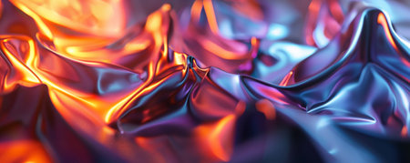 Abstract iridescent background design, 3d render, with a sleek, metallic surface. The iridescent finish shifts and color changes with the light, creating a high-tech and futuristic visual effect.の素材