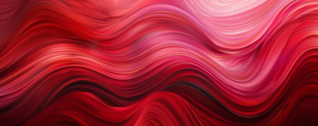 An abstract background featuring rounded lines in shades of red and pink, creating a bold and romantic design. The lines twist and flow, forming an intricate and captivating pattern.の素材