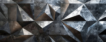 A modern zinc background with geometric patterns and a metallic sheen, creating a sophisticated and contemporary appearance.の素材
