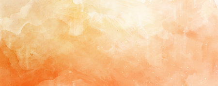 A soft orange background with a slight gradient and a watercolor texture, adding a gentle and artistic touch.の素材