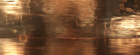 A bronze background with a polished finish, reflecting light beautifully for a luxurious look.の素材