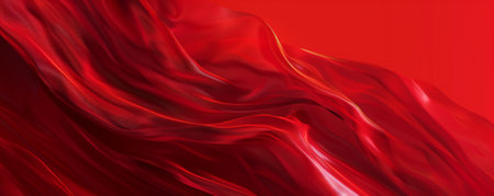 A vibrant red background with a smooth gradient, transitioning from a deep crimson at the edges to a brighter red in the center, creating a visually striking and dynamic effect.の素材