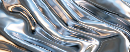 A shiny silver background with a polished finish, reflecting light beautifully and creating a sleek look.の素材
