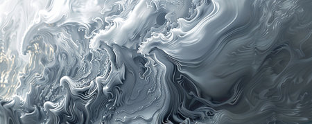 A mercury background with intricate, flowing patterns, adding a sense of movement and energy to the design.の素材