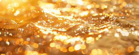 A shiny gold background with a polished finish, reflecting light beautifully and creating a luxurious look.の素材