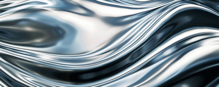 A zinc background with smooth, flowing lines and a reflective surface, offering a sleek and futuristic visual effect.の素材