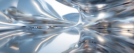 A futuristic mercury background with a reflective, liquid metal surface, creating a captivating and sleek look.の素材