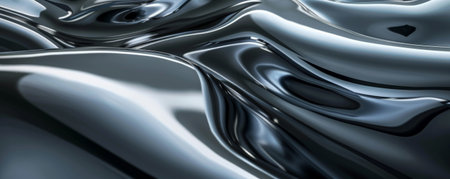 A high-gloss metal background with a smooth, reflective surface and a minimalist, contemporary look.の素材