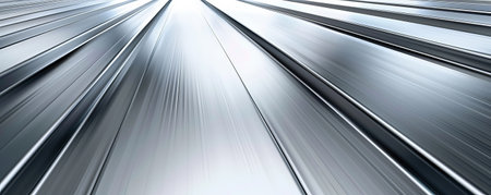 A smooth, reflective metal background with a high-gloss finish and modern, clean lines.の素材