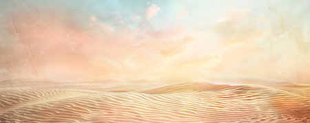 A soft, sand-textured backdrop with gentle patterns and warm, pastel colors, creating a calming and peaceful scene.の素材