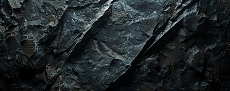 A dark, rocky texture background with rugged details and deep shadows, perfect for a bold and intense setting.の素材
