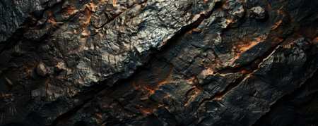 A dark, rocky texture background with rugged details and deep shadows, perfect for a bold and intense setting.の素材