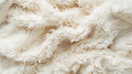 A cream textured background with a soft, furry texture. The plush surface adds a sense of warmth and comfort.の素材