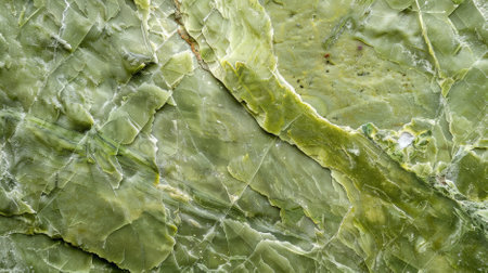 A close-up of a lime green stone texture background. The surface displays intricate details and variations, showing the stone's natural beauty and vibrant color.の素材