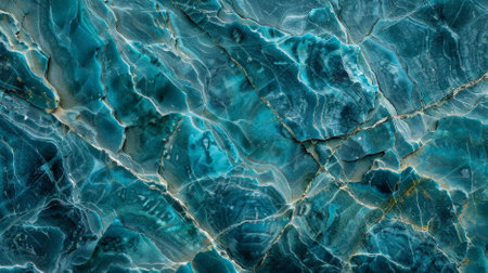 A detailed close-up of a teal stone texture background. The texture features the stone's rich color and unique patterns, creating a visually interesting and natural appearance.の素材