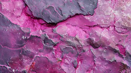 A detailed close-up of a magenta stone texture background. The texture features the stone's rich color and unique patterns, creating a visually interesting and natural appearance.の素材