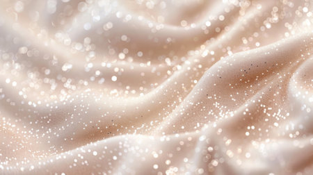 A pearl color background with a fine, glittering texture. The tiny shimmering particles add a touch of glamor and sparkle.の素材