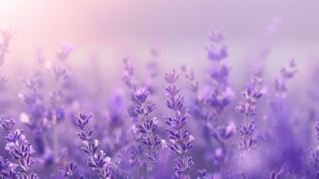A soft lavender background with a subtle gradient effect, transitioning from a light lavender at the top to a deeper lavender at the bottom. The smooth transition creates a calming and serene atmosphere.の素材