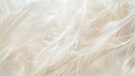 A pearl color background with a light, airy feather texture. The delicate design adds a sense of lightness and tranquility.の素材