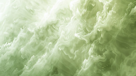 An olive abstract background with a soft, cloud-like texture. The fluffy, light design adds a calming and serene ambiance.の素材