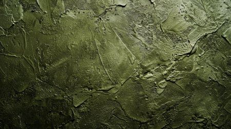 An olive abstract background with a fine, sandpaper-like texture. The subtle roughness adds a unique tactile quality.の素材