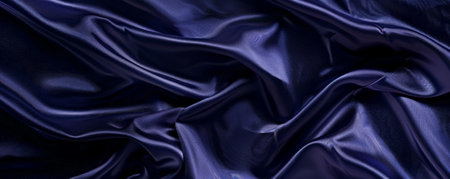 Dark navy blue backdrop with a smooth, pearl-like finish, reflecting light elegantly.の素材
