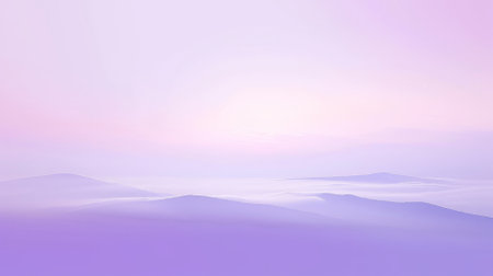 A soft lavender background with a subtle gradient effect, transitioning from a light lavender at the top to a deeper lavender at the bottom. The smooth transition creates a calming and serene atmosphere.の素材
