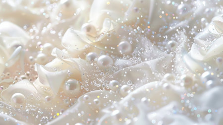 A pearl color background showing a light, shimmering effect. The subtle sparkle adds a magical, ethereal quality to the design.の素材