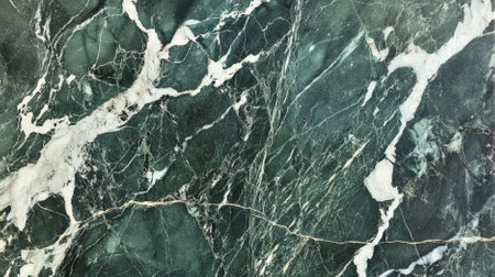 A close-up view of Italian marble with dark green and white veining on a light green background. The vibrant colors and natural patterns create a sophisticated and elegant look.の素材
