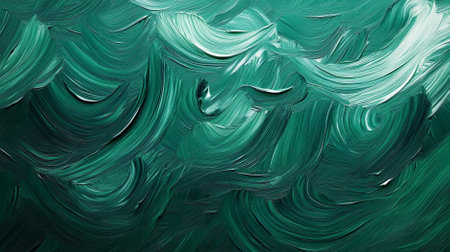 An emerald textured background with a bold, brushstroke texture. The dynamic lines and varying shades of emerald green add an artistic and expressive feel.の素材