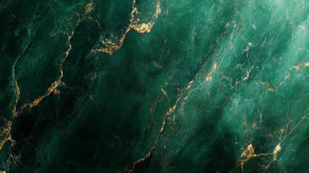 An emerald textured background with a fine, marble texture. The subtle veins and rich green hues create a luxurious and timeless look.の素材