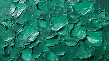 An emerald textured background showing a light, frothy texture, reminiscent of whipped cream. The airy design and deep green color add a playful and whimsical touch.の素材